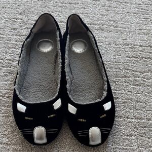 Marc by Marc Jacobs Shearling Lined Mouse Ballet Flats Black Velvet Size 40